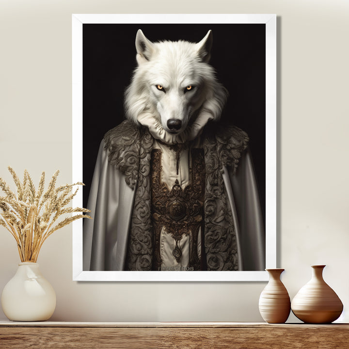 White Wolf Wisdom Of Noble Grace - Wolf Wall Art Prints