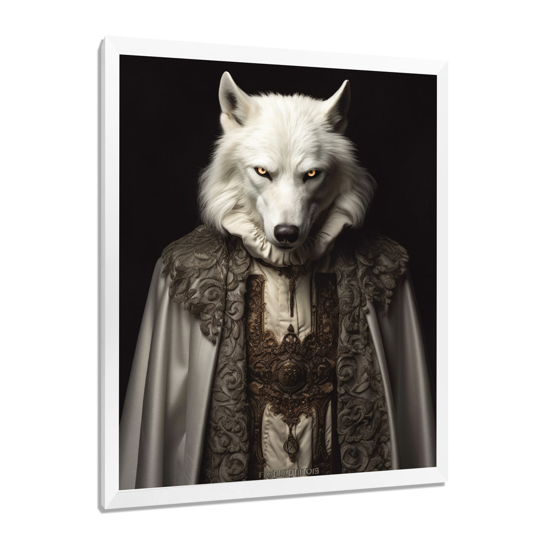 White Wolf Wisdom Of Noble Grace - Wolf Wall Art Prints