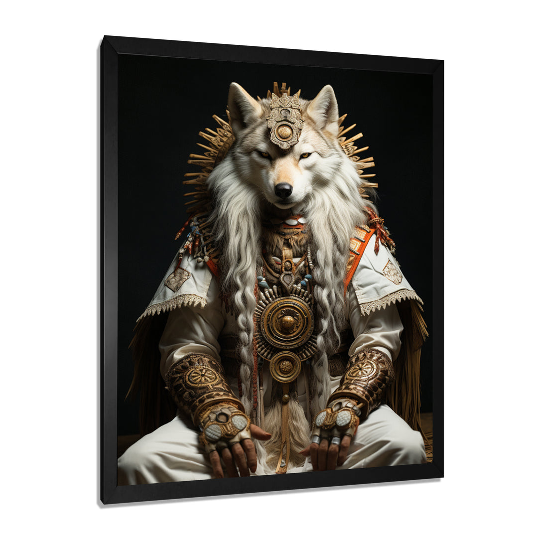White Wolf Shaman Tribal Wisdom - White Wolf Wall Art