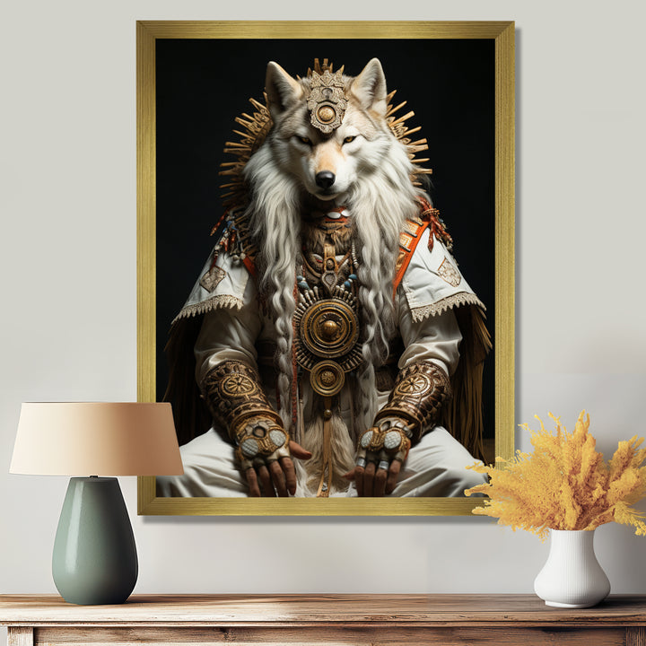 White Wolf Shaman Tribal Wisdom - White Wolf Wall Art