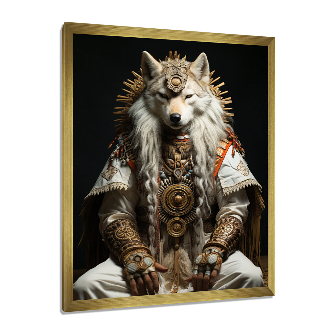 White Wolf Shaman Tribal Wisdom - White Wolf Wall Art