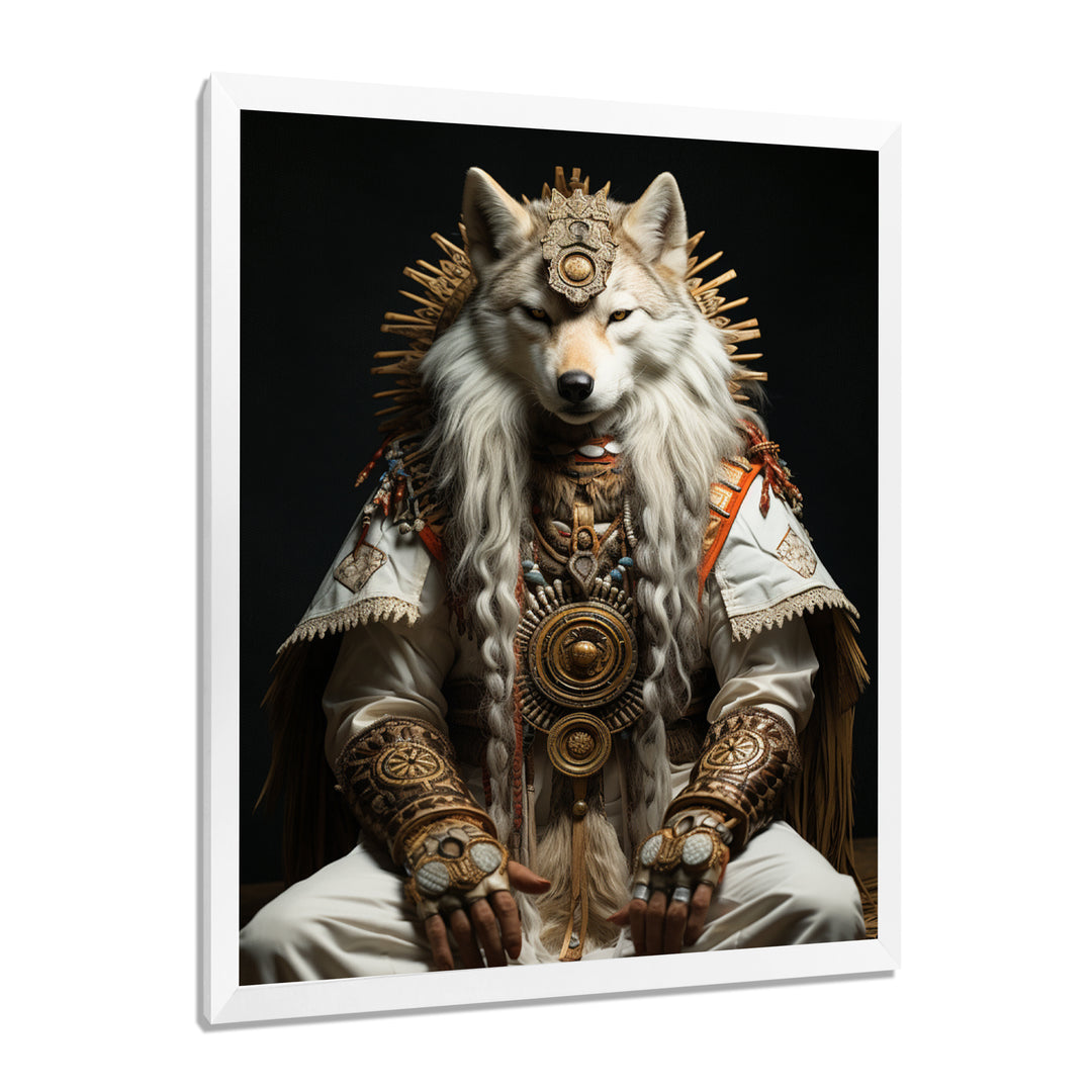 White Wolf Shaman Tribal Wisdom - White Wolf Wall Art