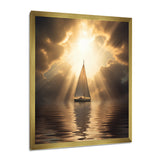 Sailboat Tranquility God Rays After The Storm - Boat Canvas Wall Art
