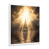 Sailboat Tranquility God Rays After The Storm - Boat Canvas Wall Art