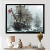 Maritime Sailboat Expedition Conquering The Unknown - Boat Canvas Wall Art