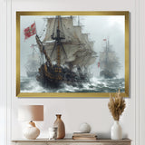 Maritime Sailboat Expedition Conquering The Unknown - Boat Canvas Wall Art