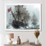 Maritime Sailboat Expedition Conquering The Unknown - Boat Canvas Wall Art