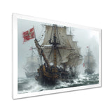 Maritime Sailboat Expedition Conquering The Unknown - Boat Canvas Wall Art