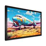 Blue Sky Nostalgia Floral Mourning - Plane Canvas Wall Art