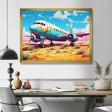 Blue Sky Nostalgia Floral Mourning - Plane Canvas Wall Art