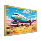 Blue Sky Nostalgia Floral Mourning - Plane Canvas Wall Art
