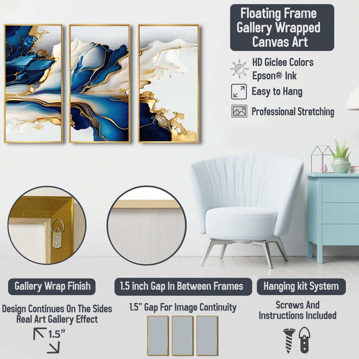 USA Rocky Mountain National Park River I - Canvas Multipanels Set of 3