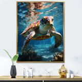 Turtle Aquatic Wanderer in Ocean - Turtle Home Decor Art