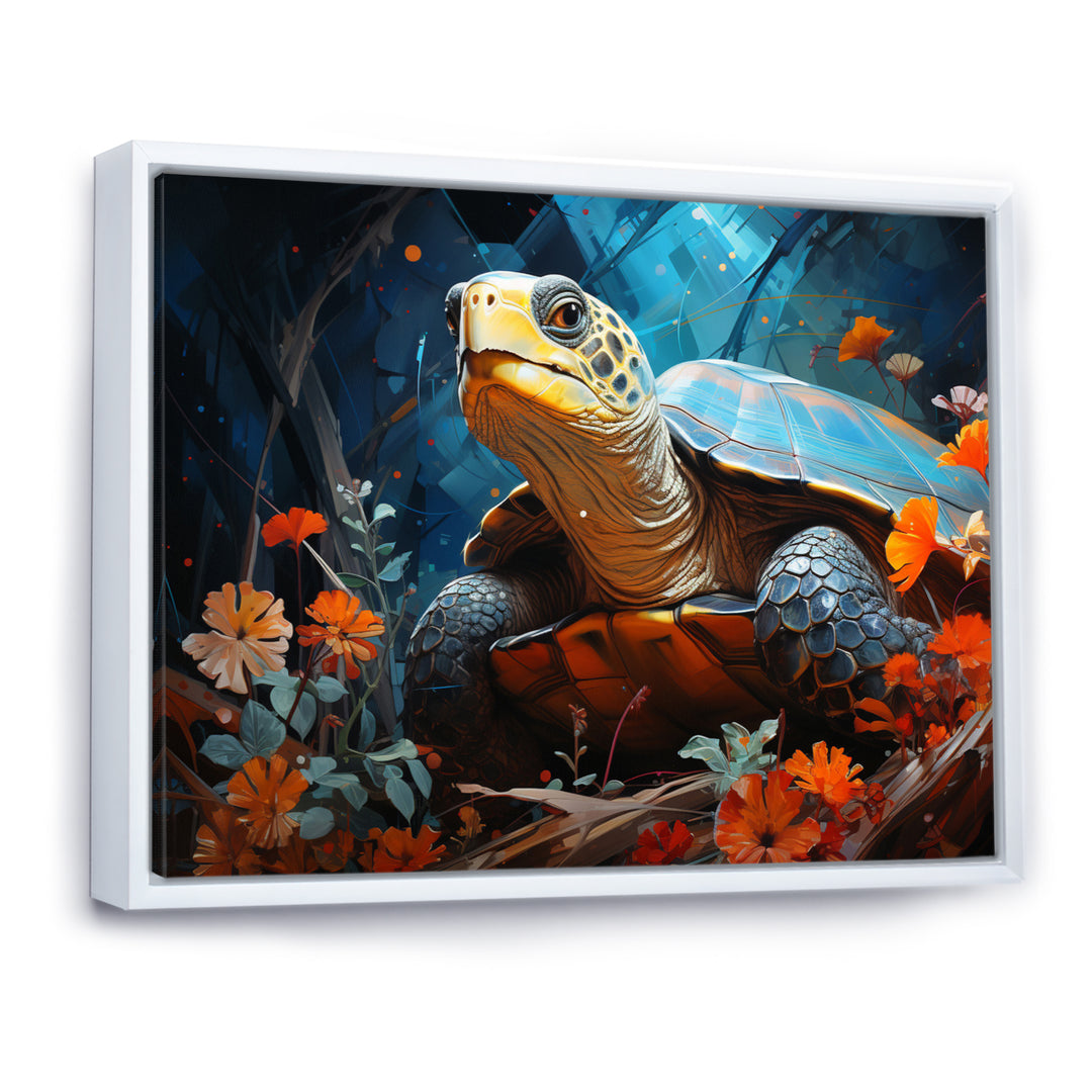 Turtles Journey Floral Collage - Turtle Wall Art Prints
