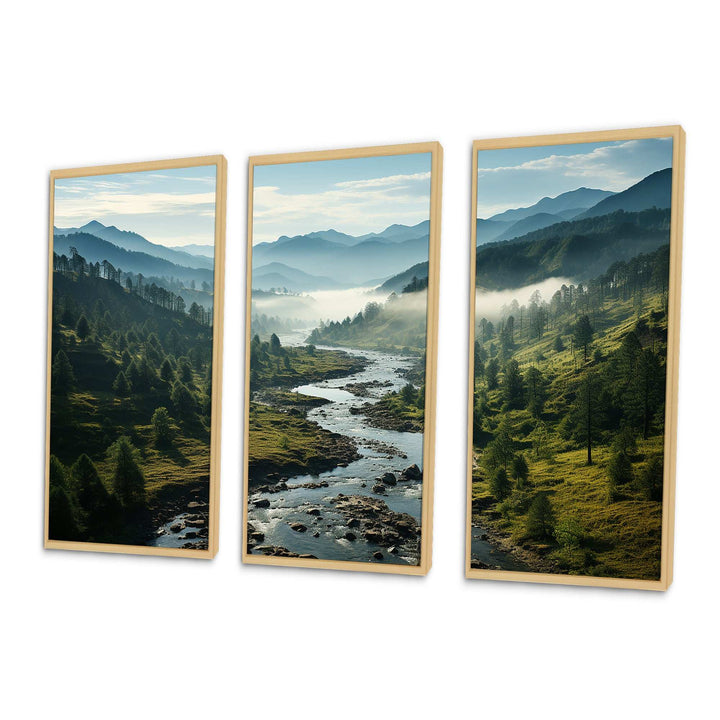 USA Great Smoky Mountains Landscape III - Canvas Wall Art Sets