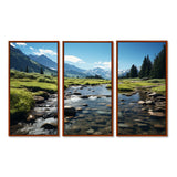 USA Rocky Mountain National Park River I - Canvas Multipanels Set of 3