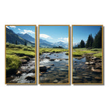 USA Rocky Mountain National Park River I - Canvas Multipanels Set of 3