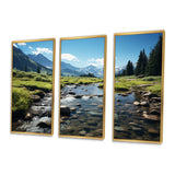 USA Rocky Mountain National Park River I - Canvas Multipanels Set of 3
