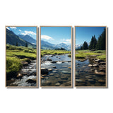 USA Rocky Mountain National Park River I - Canvas Multipanels Set of 3