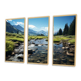 USA Rocky Mountain National Park River I - Canvas Multipanels Set of 3