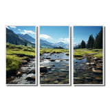 USA Rocky Mountain National Park River I - Canvas Multipanels Set of 3