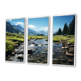 USA Rocky Mountain National Park River I - Canvas Multipanels Set of 3