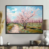 Vangogh Blooming Cherry Trees - Landscapes Canvas Wall Art