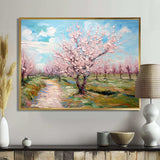 Vangogh Blooming Cherry Trees - Landscapes Canvas Wall Art