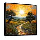 Vangogh Olive Grove In Province - Landscapes Canvas Wall Art