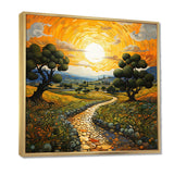 Vangogh Olive Grove In Province - Landscapes Canvas Wall Art