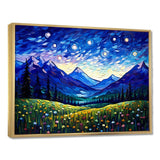 Vangogh Starry Night Over The Mountains - Landscapes Canvas Wall Art