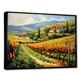 Vangogh Sunlit Vineyards II - Landscapes Canvas Wall Art