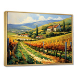 Vangogh Sunlit Vineyards II - Landscapes Canvas Wall Art