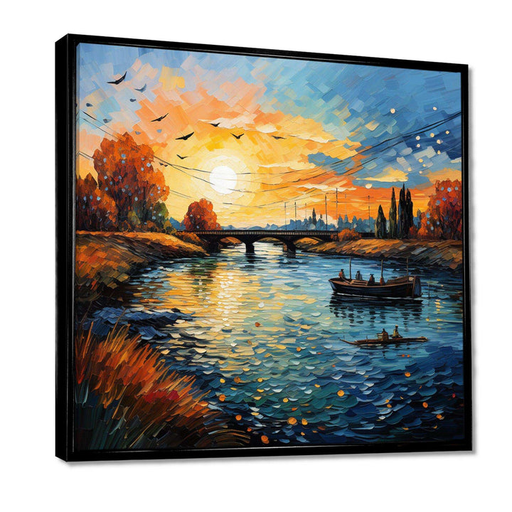 Vangogh The Bridge At Arles II - Landscapes Canvas Wall Art