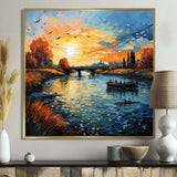 Vangogh The Bridge At Arles II - Landscapes Canvas Wall Art