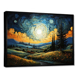 Vangogh The Swaying Cypress III - Landscapes Canvas Wall Art