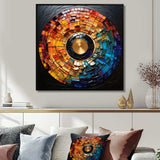 Colorful Vinyl Record Vinyl Mosaic II - Fashion Canvas Wall Art