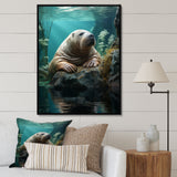 Walrus Arctic Serenity - Walrus Living Room Wall Art