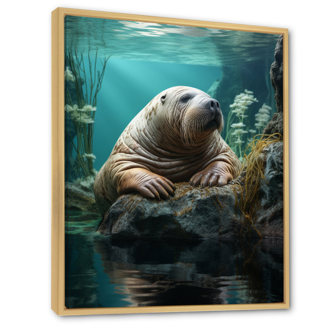 Walrus Arctic Serenity - Walrus Living Room Wall Art