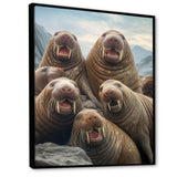 Walrus Family Portrait - Walrus Canvas Wall Art