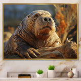 Walrus Golden Tusks - Walrus Wall Decor