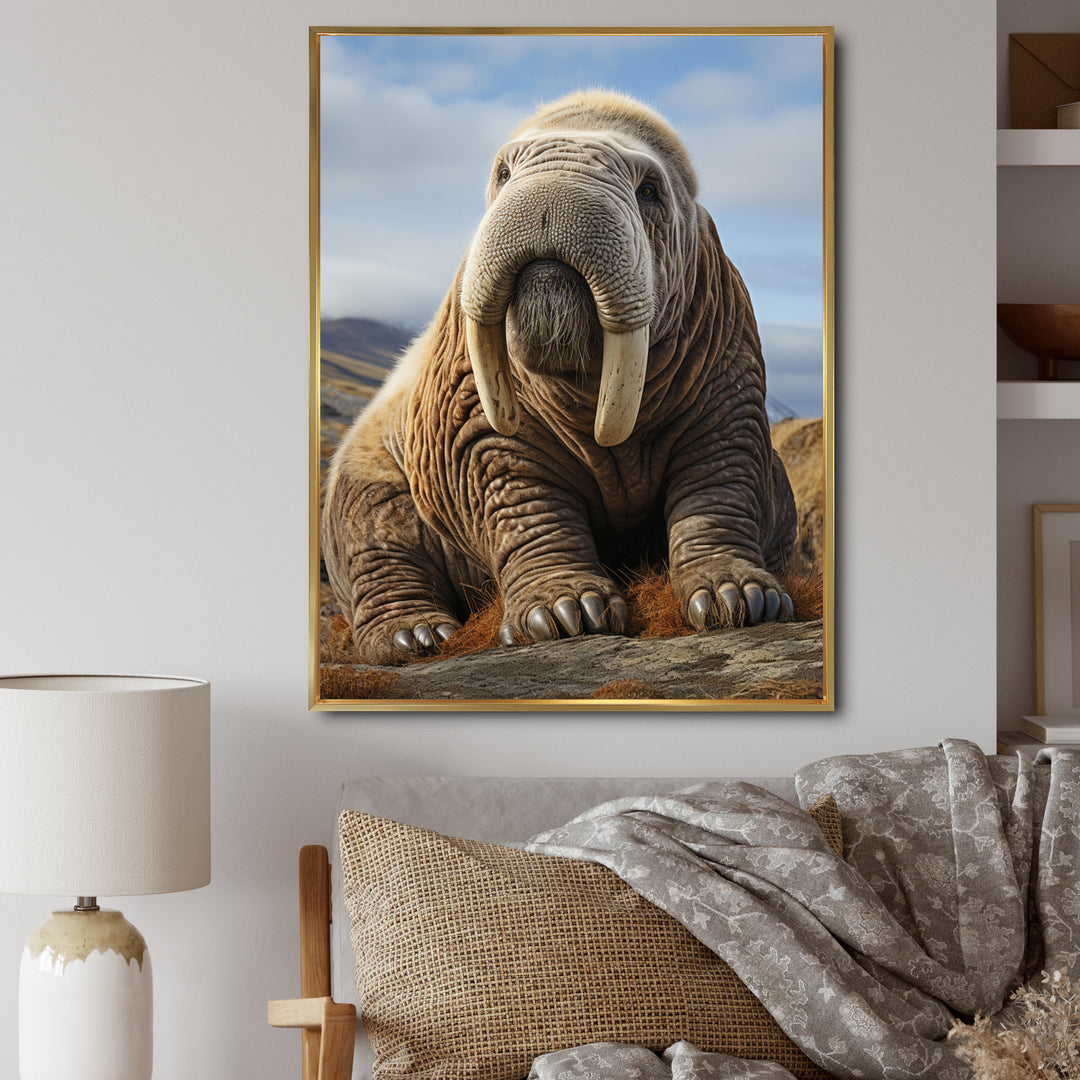 Walrus Majestic Ivory - Brown Walrus Wall Art