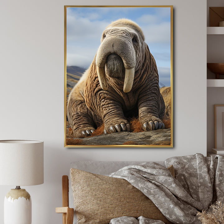 Walrus Majestic Ivory - Brown Walrus Wall Art