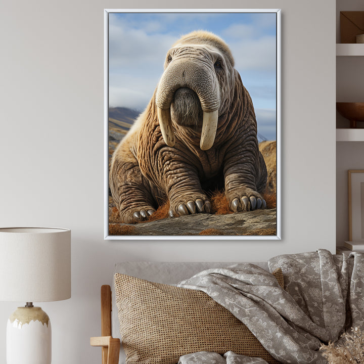Walrus Majestic Ivory - Brown Walrus Wall Art