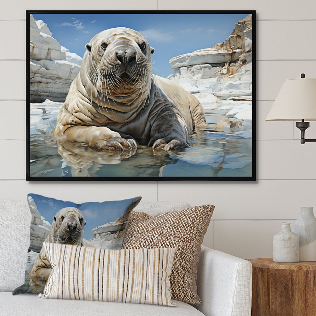 Walrus Wonder - Walrus Living Room Wall Art