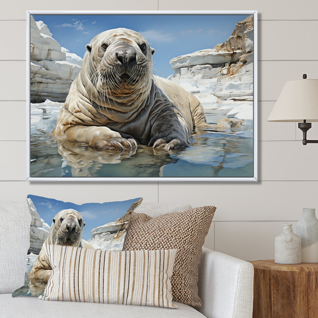 Walrus Wonder - Walrus Living Room Wall Art