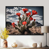 Western Desert Cactus Serenade - People Canvas Wall Art