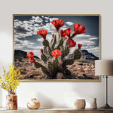 Western Desert Cactus Serenade - People Canvas Wall Art