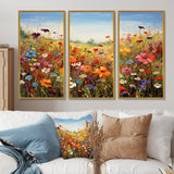 Colorful Wildflowers Meadow Blooms I - Multi-Panels