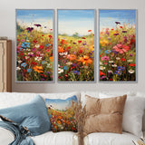 Colorful Wildflowers Meadow Blooms I - Multi-Panels